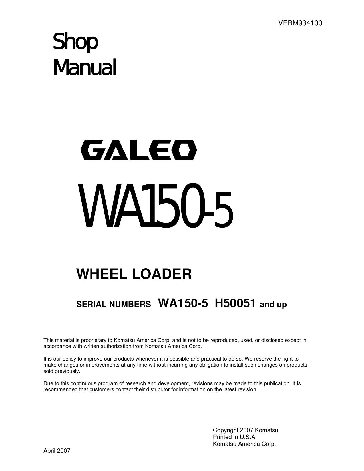 WA150-5 Shop Manual (2)